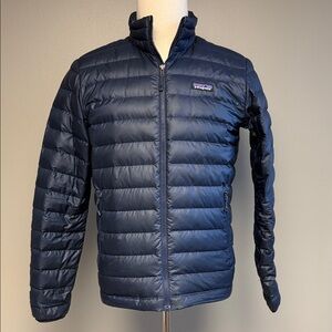 Patagonia Men’s Down Puffer Jacket Navy Blue Size S